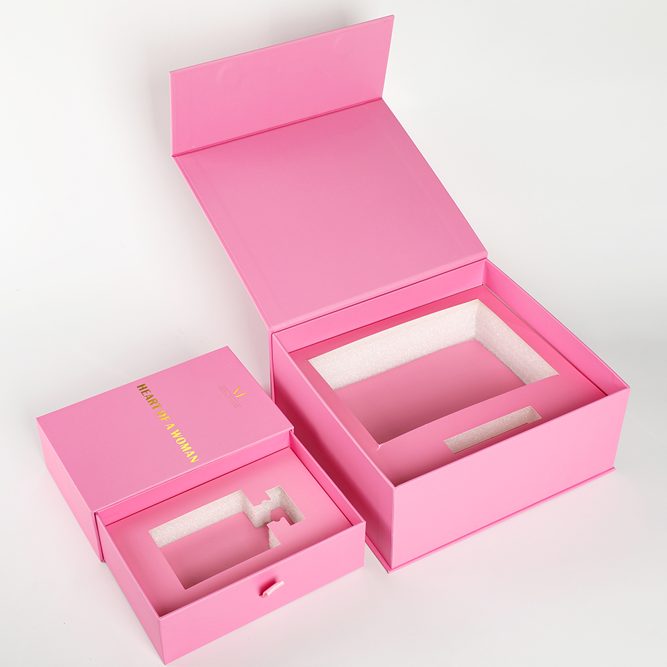 Luxury Skincare Gifts - Custom Luxury Pink With Paper Foam