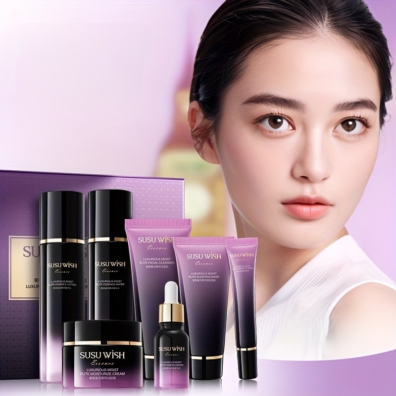 Luxury Skincare Gifts - Luxurious and Elegant Nine-Piece Moisturizing Essence