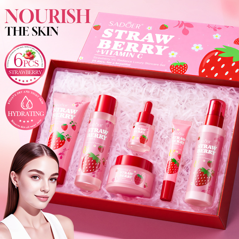 Luxury Skincare Gifts - Strawberry VC Brightening Luxury Care 6-piece