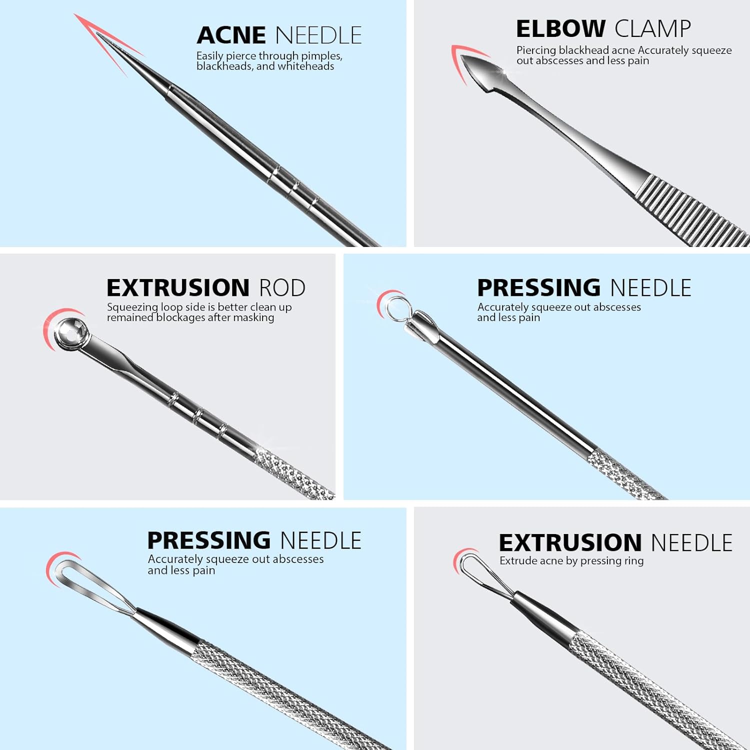 7pcs Blackhead Remover Kit Sta - огляд і ціна Luxury Skincare Acne