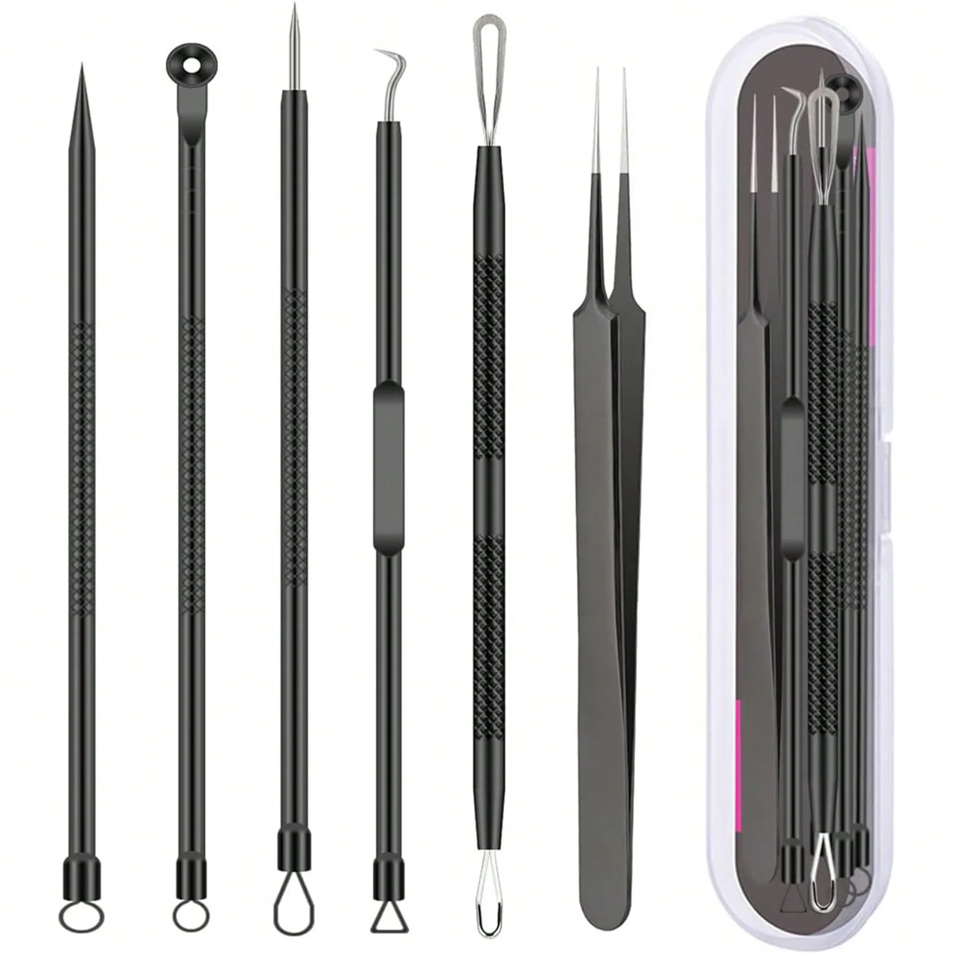 6PCS Pimple Removal Tool Black - огляд і ціна Luxury Skincare Acne