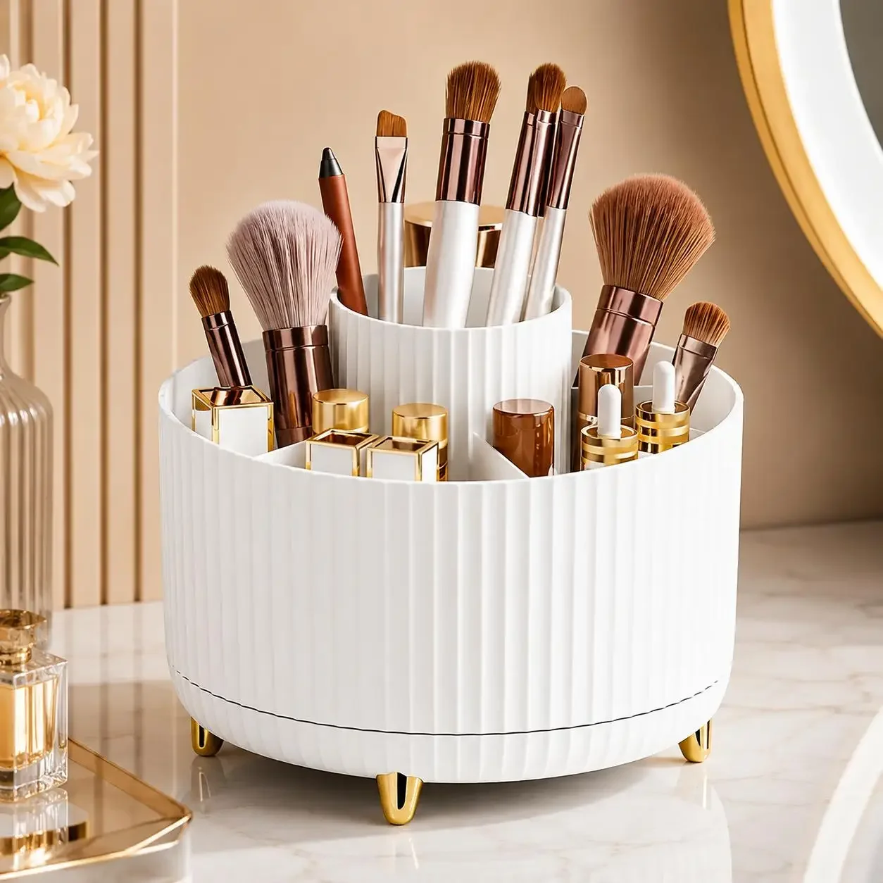 360 Rotating Makeup Organizer  - огляд і ціна Luxury Skincare Box