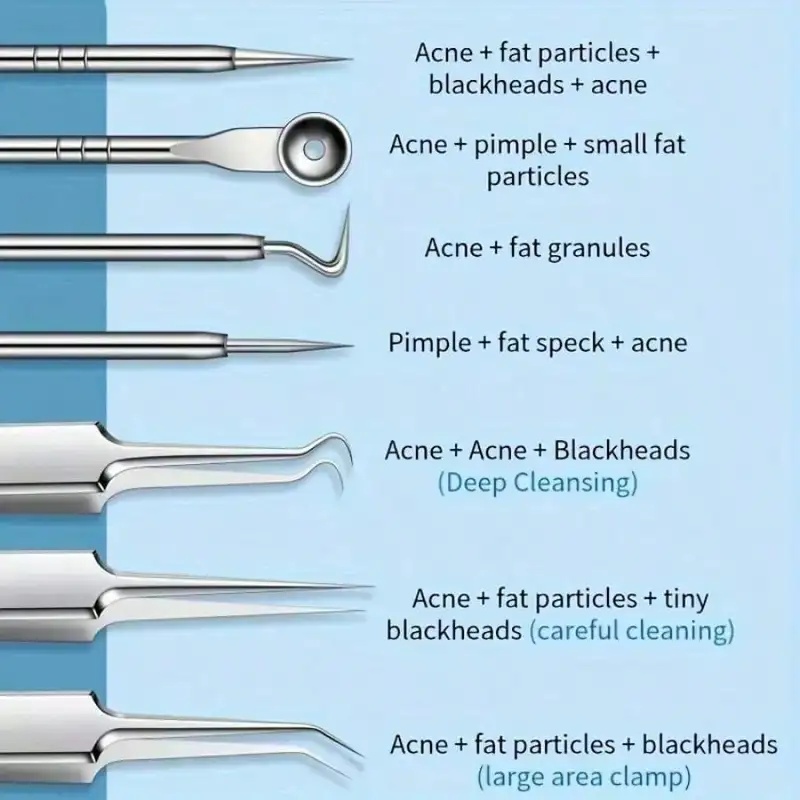 1/4/8Pcs Stainless Steel Black - огляд і ціна Luxury Skincare Acne