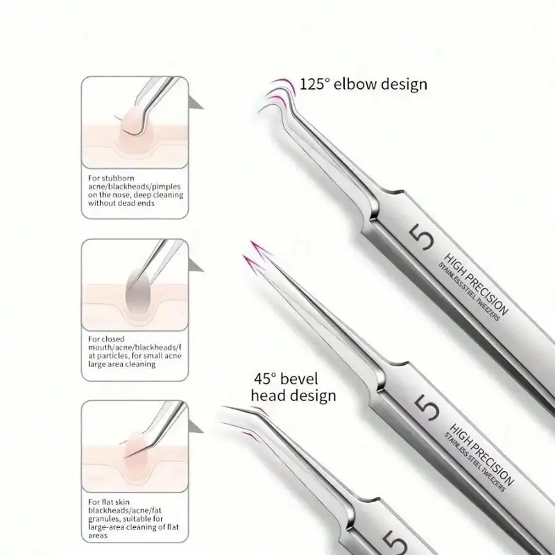 1/4/8Pcs Stainless Steel Black - огляд і ціна Luxury Skincare Acne