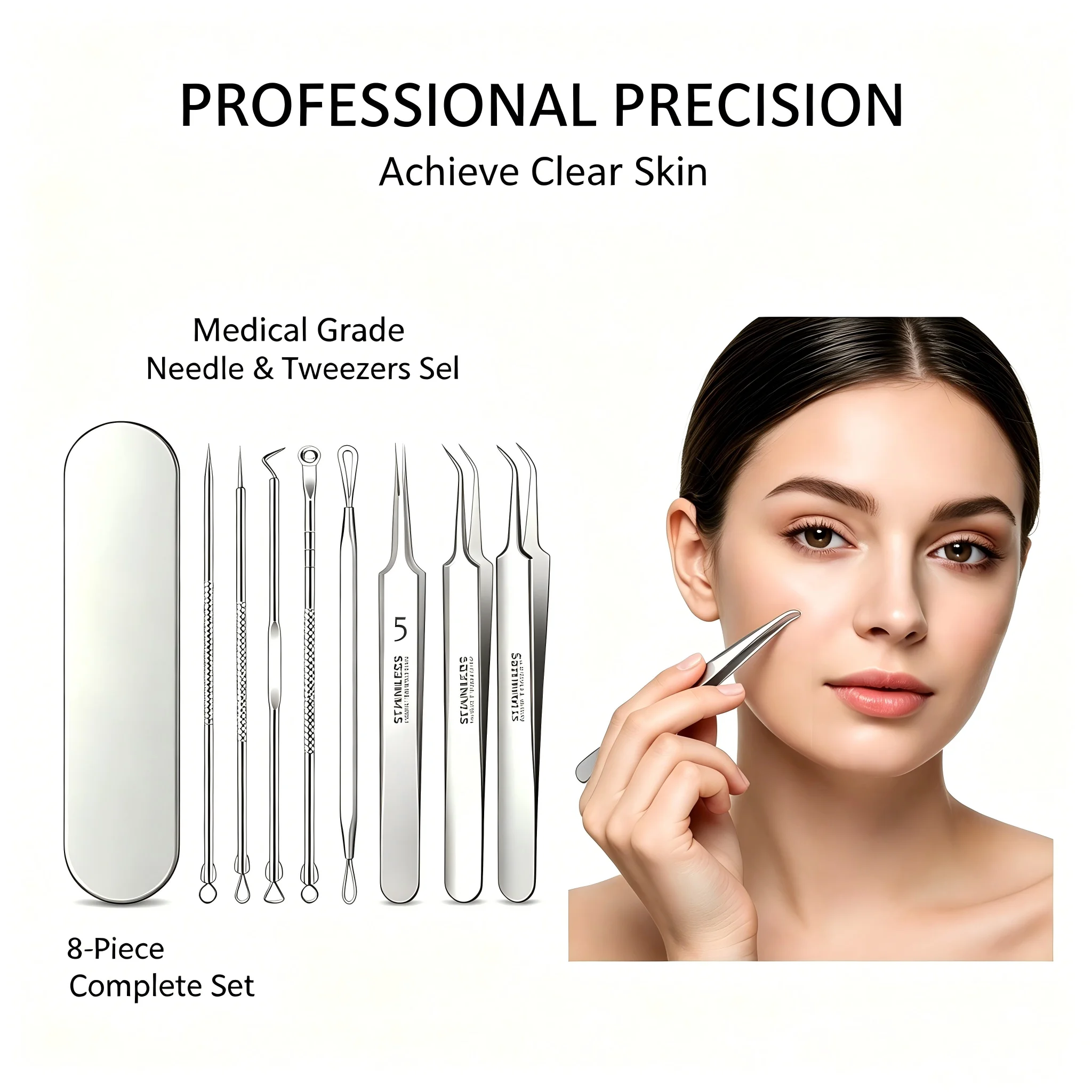 8Pcs Professional Acne Needle  - огляд і ціна Luxury Skincare Acne