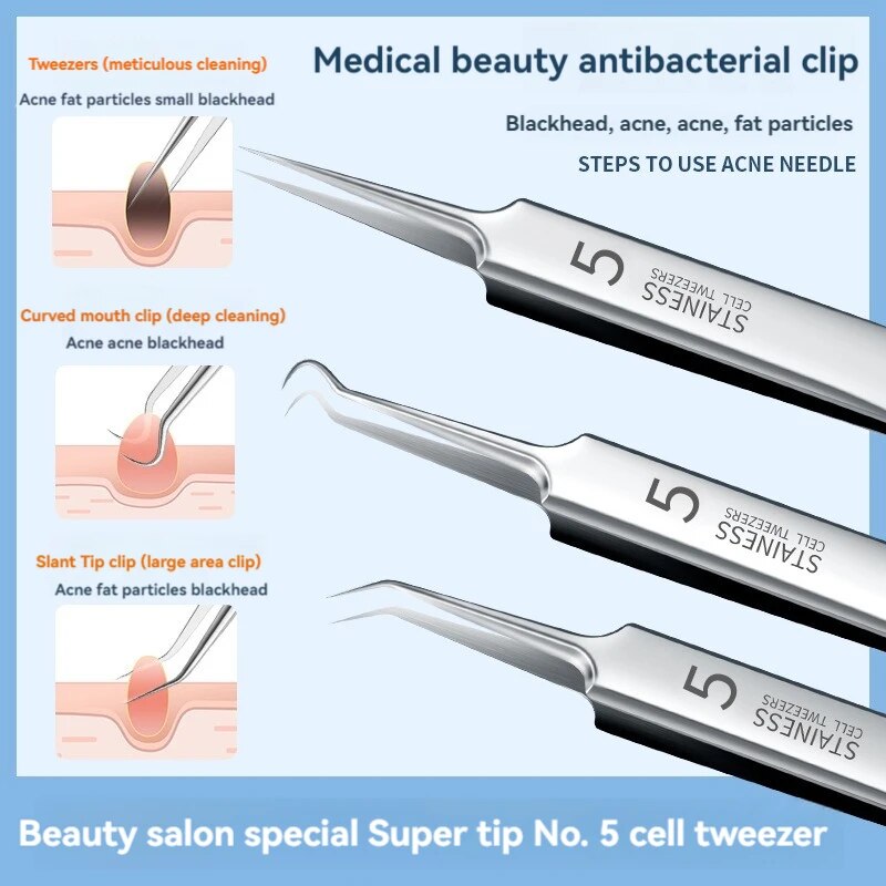 7pcs Stainless Steel Splinter  - огляд і ціна Luxury Skincare Acne